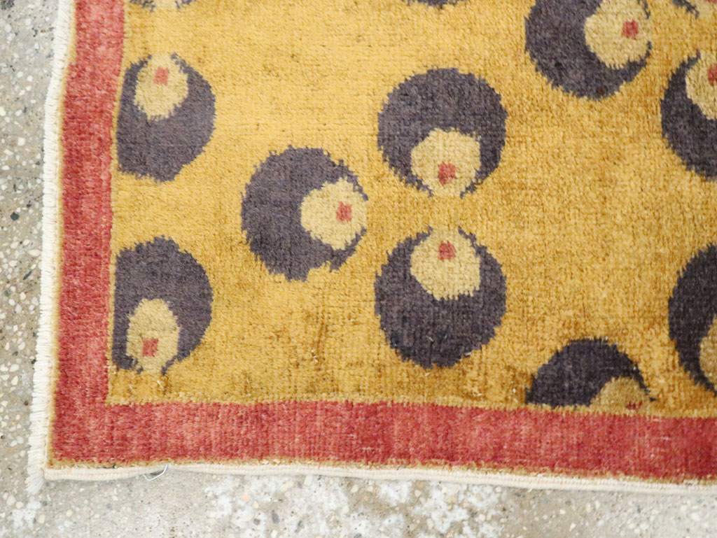 Vintage Turkish Art Deco Throw Rug, No.29549 - Gss