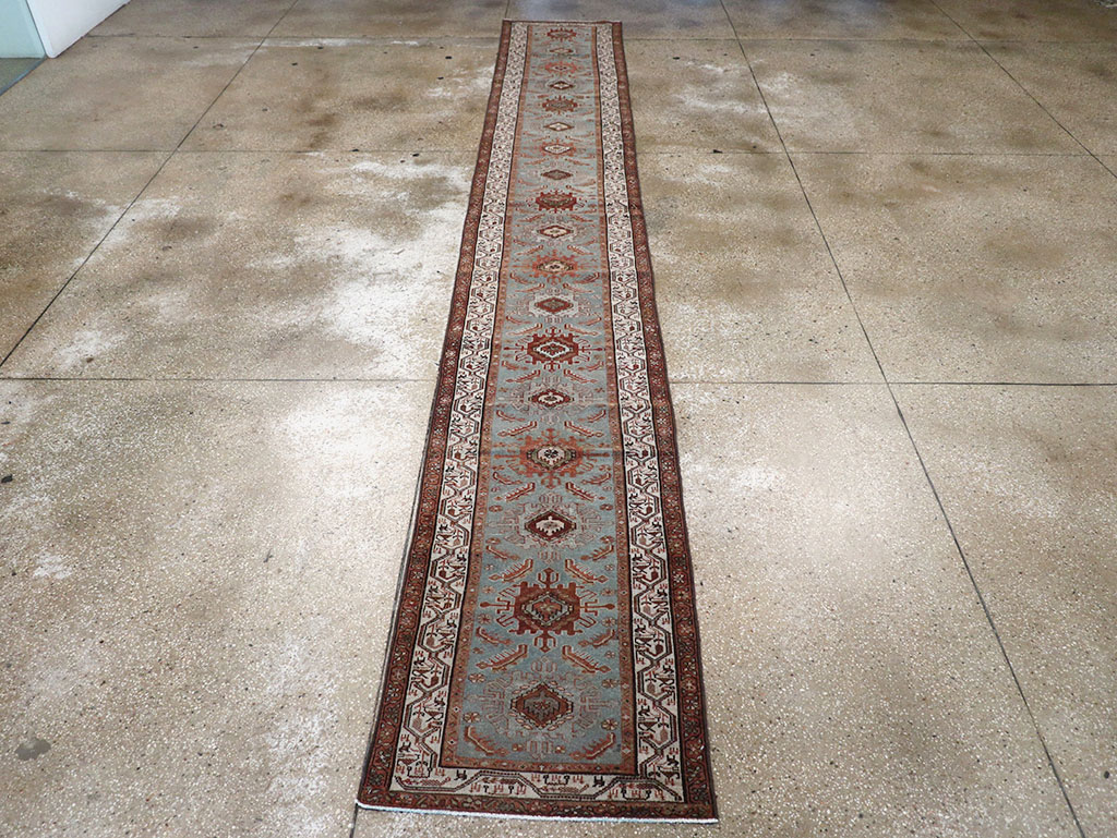 Antique Persian Malayer Long Runner, No.29563 - Gss