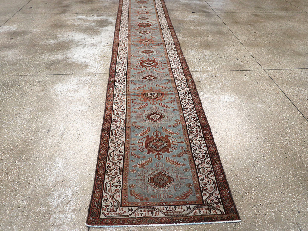 Antique Persian Malayer Long Runner, No.29563 - Gss