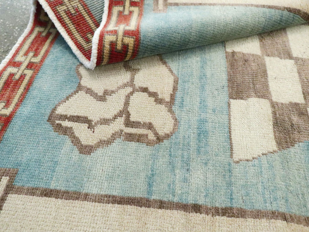 Vintage Turkish Art Deco Style Accent Rug, No.29570 - Gss