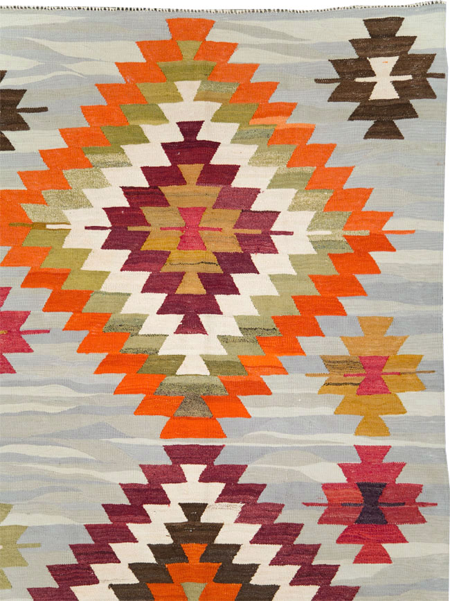 Contemporary Turkish Flat-Weave Kilim, No.29571 - Gss