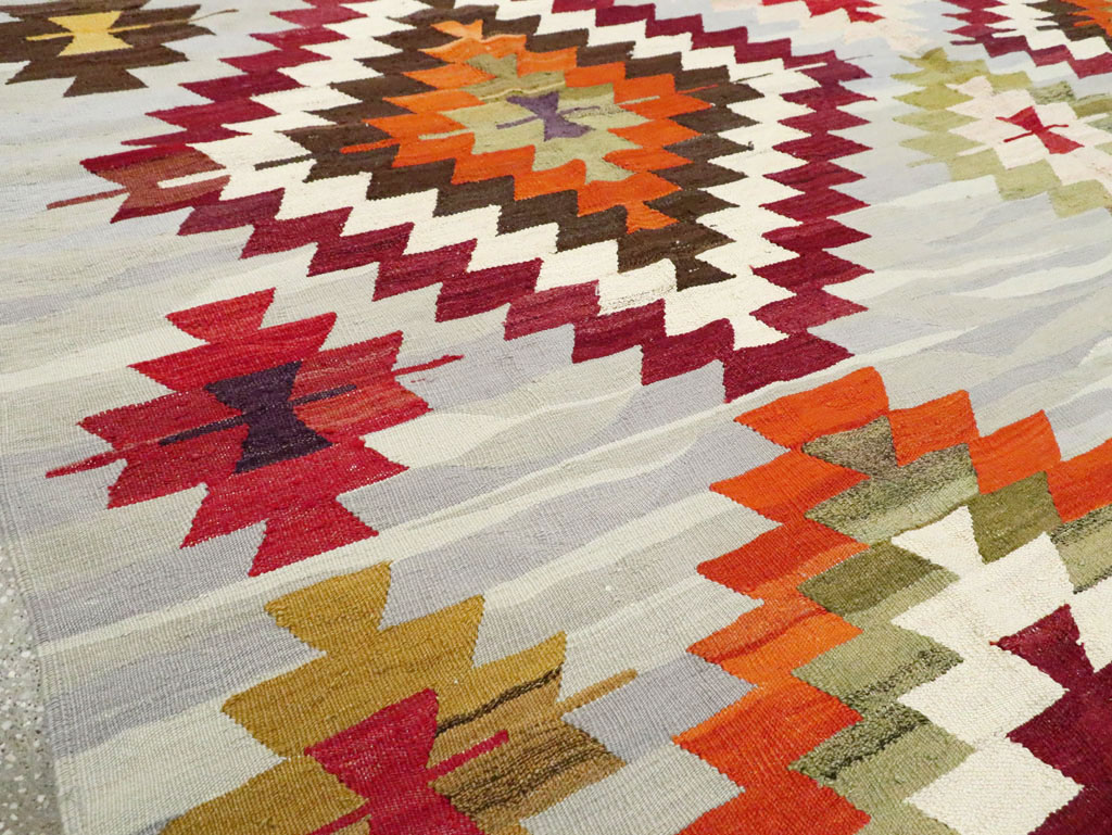 Contemporary Turkish Flat-Weave Kilim, No.29571 - Gss