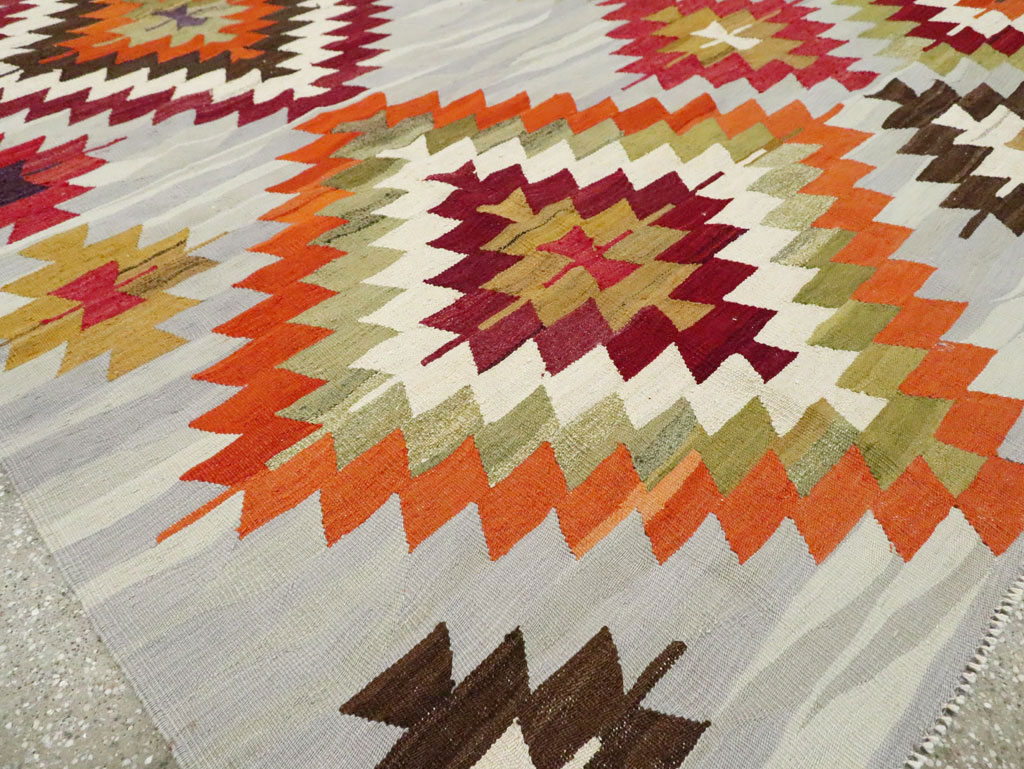 Contemporary Turkish Flat-Weave Kilim, No.29571 - Gss