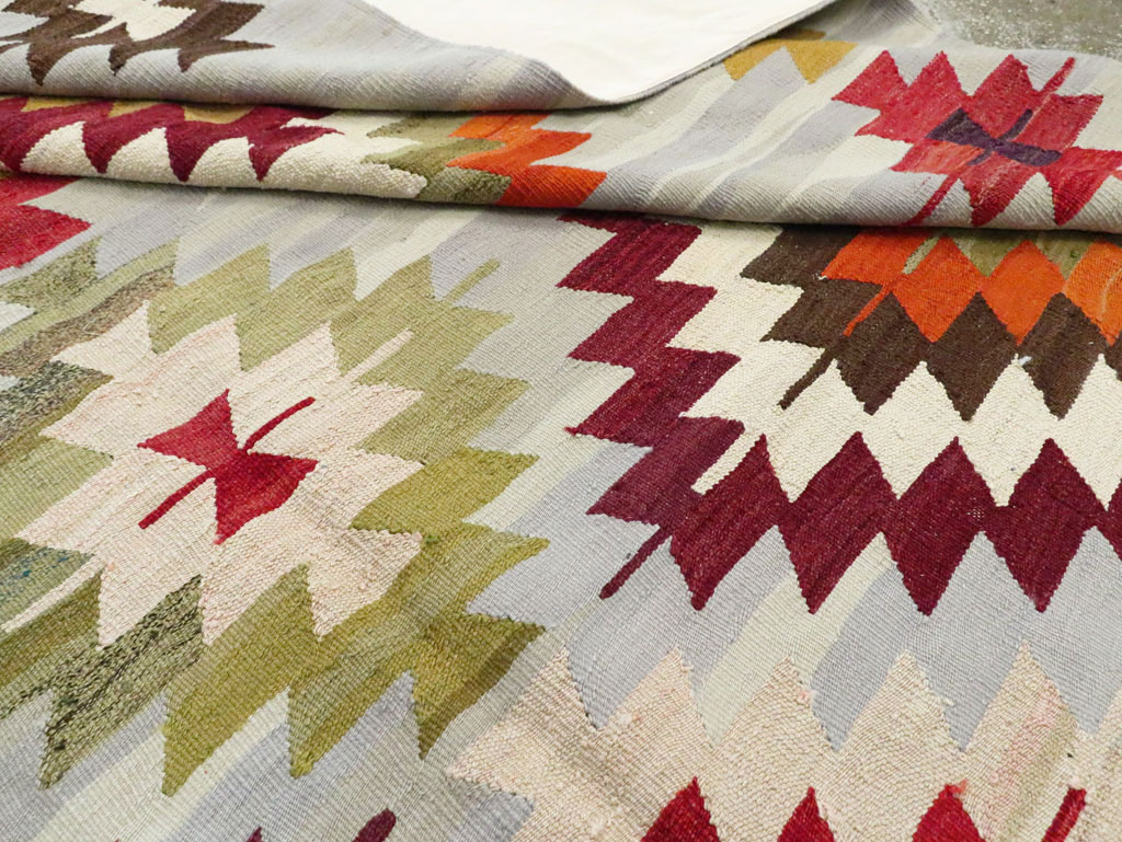 Contemporary Turkish Flat-Weave Kilim, No.29571 - Gss