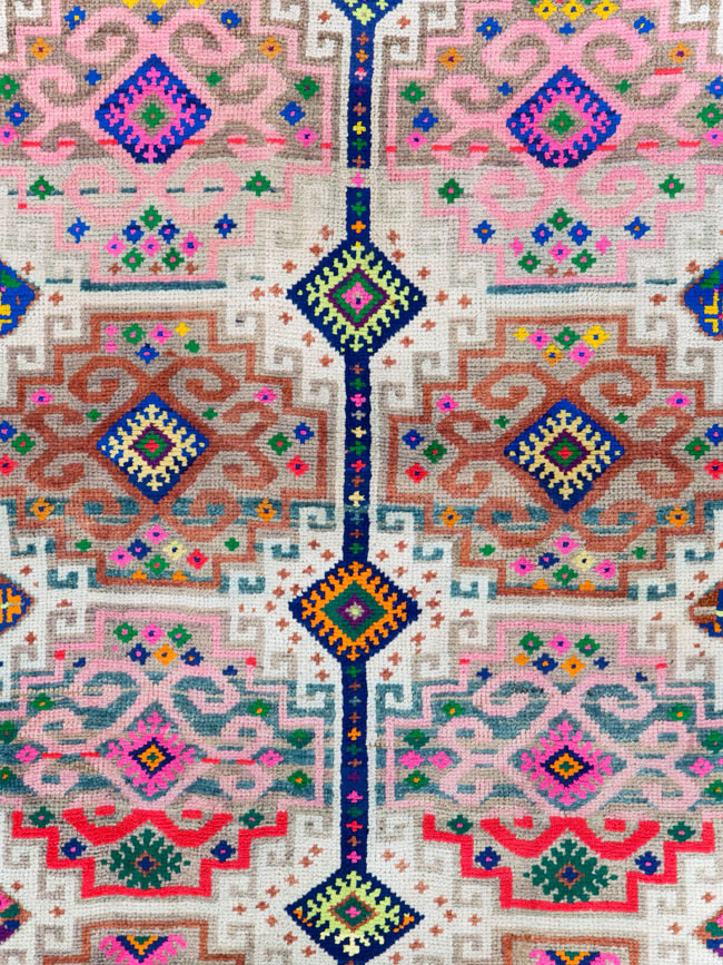 Vintage Turkish Anatolian Wide Gallery Runner, No.29578 - Gss