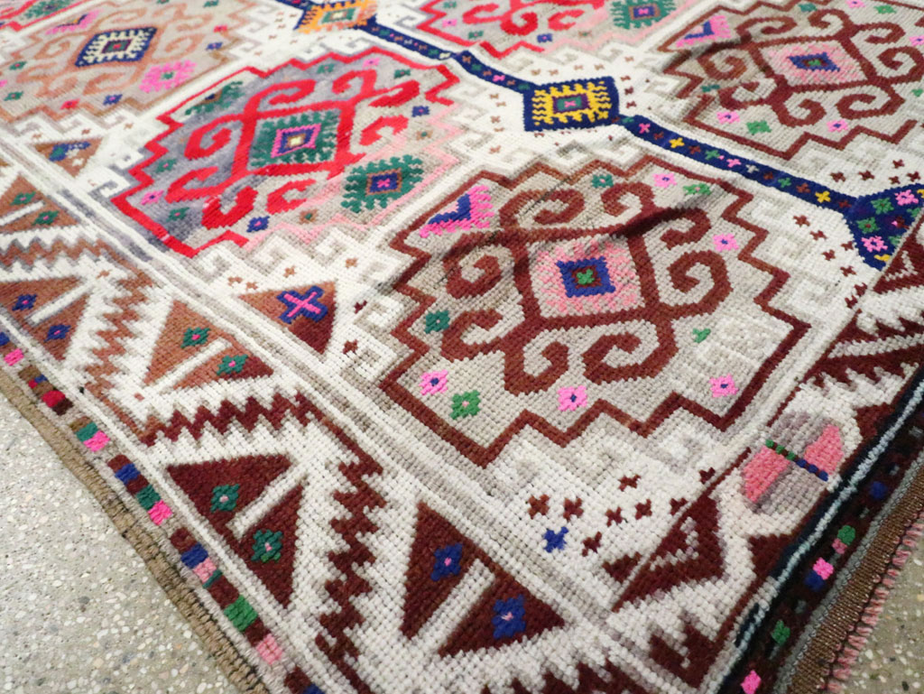 Vintage Turkish Anatolian Wide Gallery Runner, No.29578 - Gss