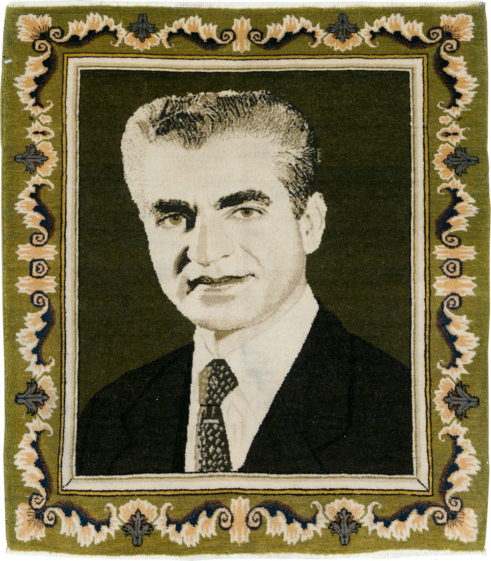 Vintage Persian Pictorial Tabriz Rug, No.29591 - Gss