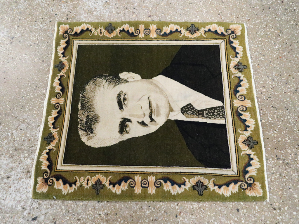 Vintage Persian Pictorial Tabriz Rug, No.29591 - Gss