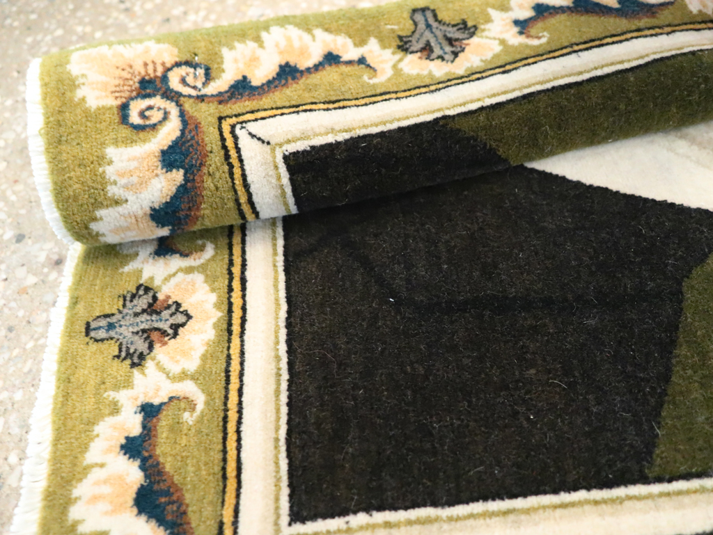 Vintage Persian Pictorial Tabriz Rug, No.29591 - Gss