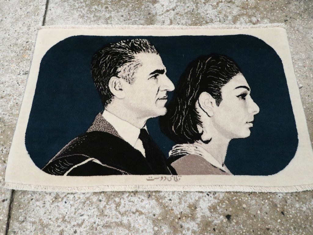 Vintage Persian Tabriz Pictorial Rug, No.29593 - Gss