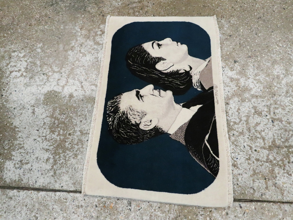 Vintage Persian Tabriz Pictorial Rug, No.29593 - Gss