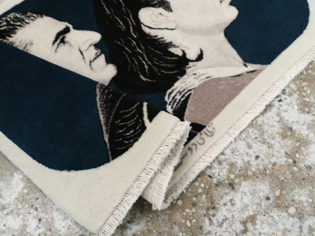 Vintage Persian Tabriz Pictorial Rug, No.29593 - Gss