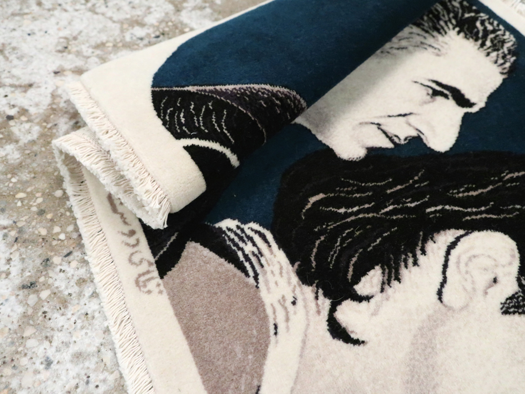 Vintage Persian Tabriz Pictorial Rug, No.29593 - Gss