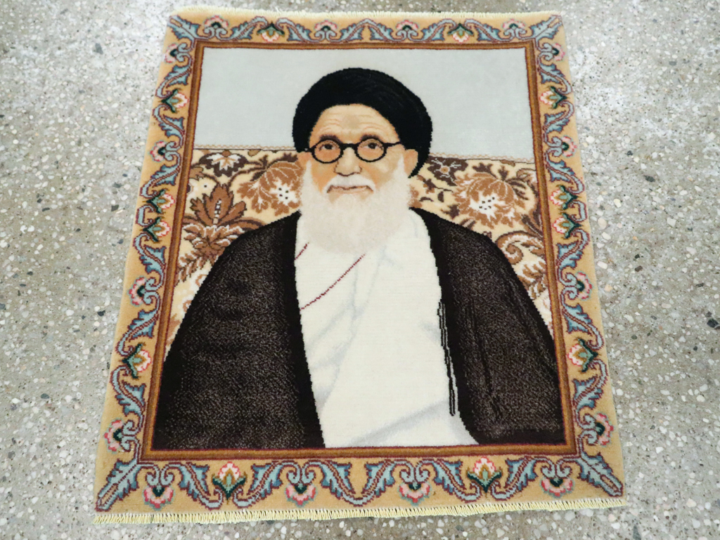 Vintage Persian Tabriz Pictorial Rug, No.29595 - Gss