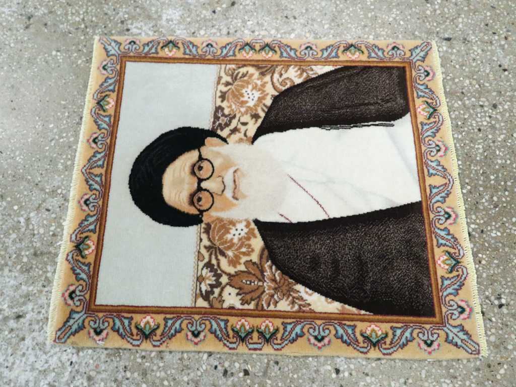 Vintage Persian Tabriz Pictorial Rug, No.29595 - Gss