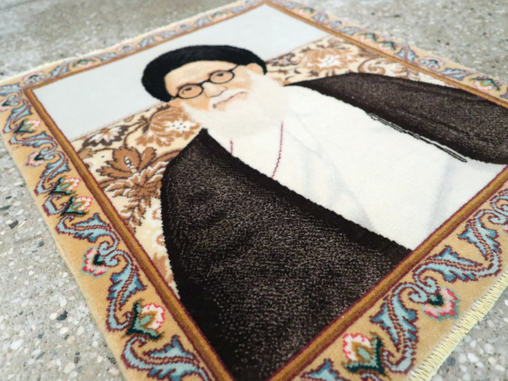 Vintage Persian Tabriz Pictorial Rug, No.29595 - Gss