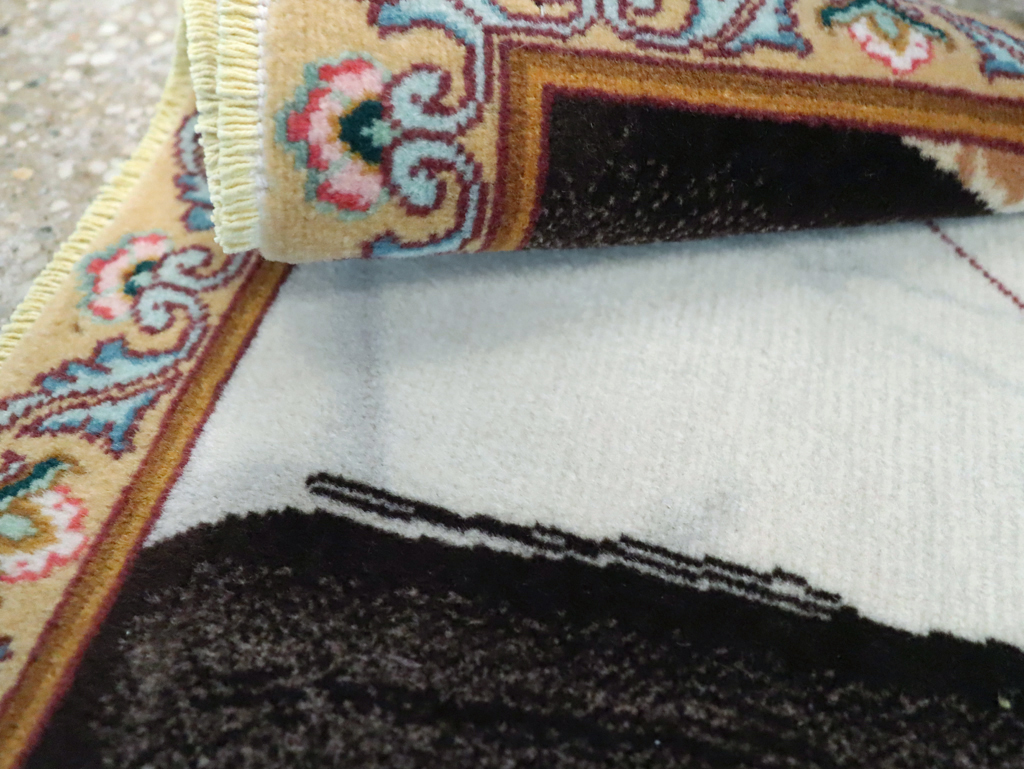 Vintage Persian Tabriz Pictorial Rug, No.29595 - Gss