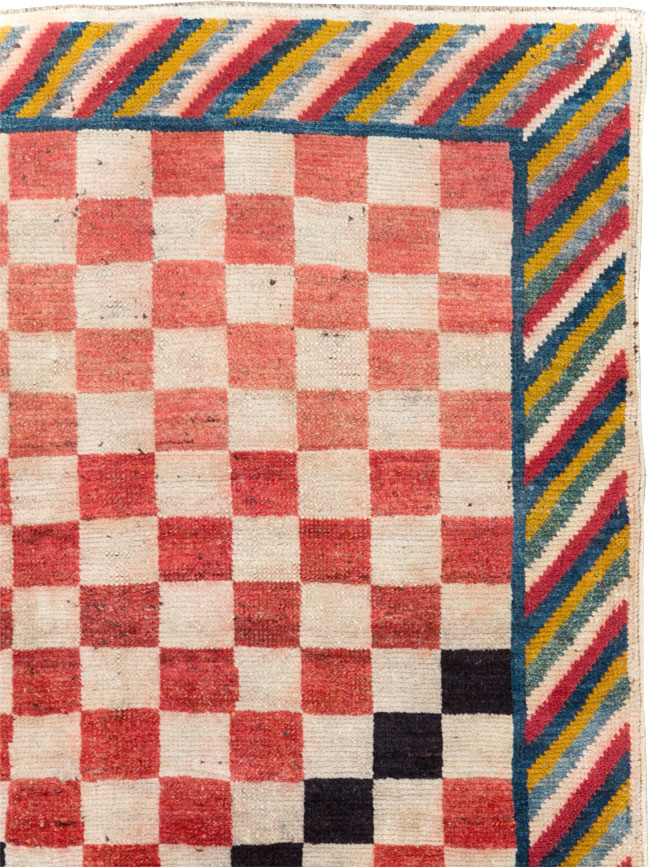 Vintage Persian Gabbeh Accent Rug, No.29601 - Gss