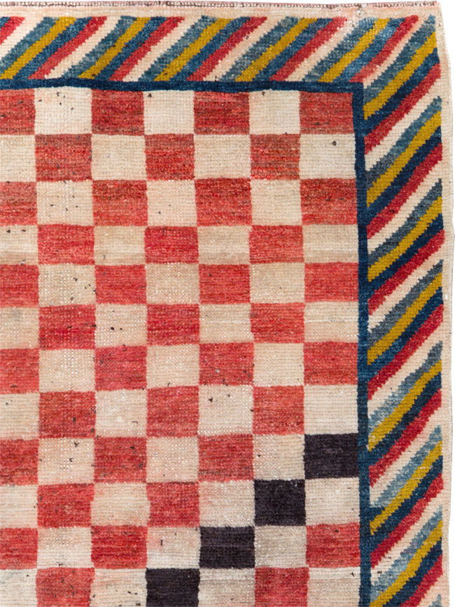 Vintage Persian Gabbeh Accent Rug, No.29601 - Gss