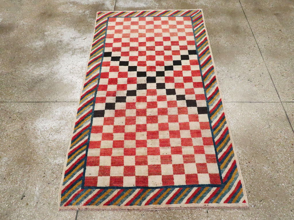 Vintage Persian Gabbeh Accent Rug, No.29601 - Gss