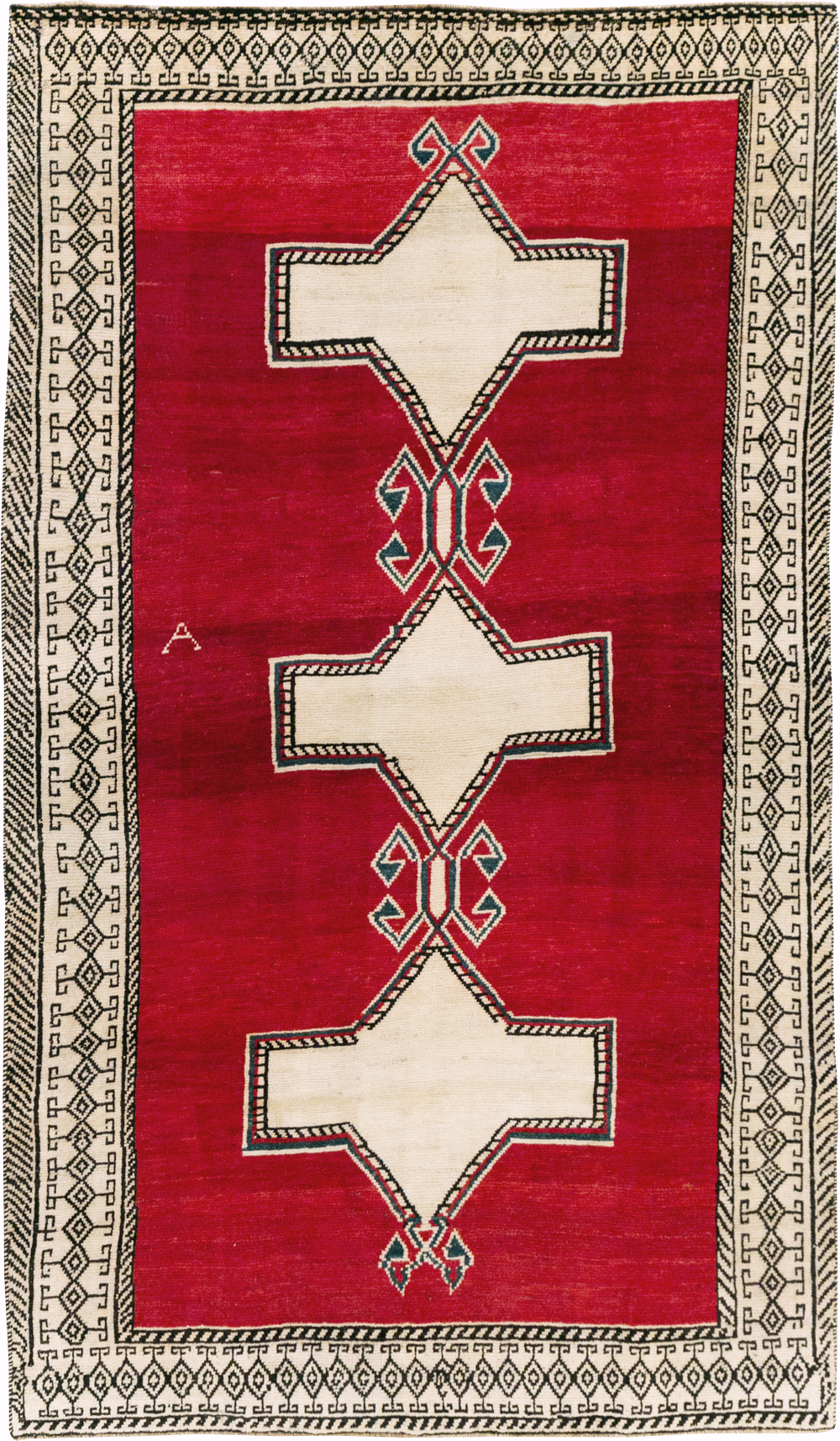 Vintage Persian Gabbeh Accent Rug, No.29603 - Gss