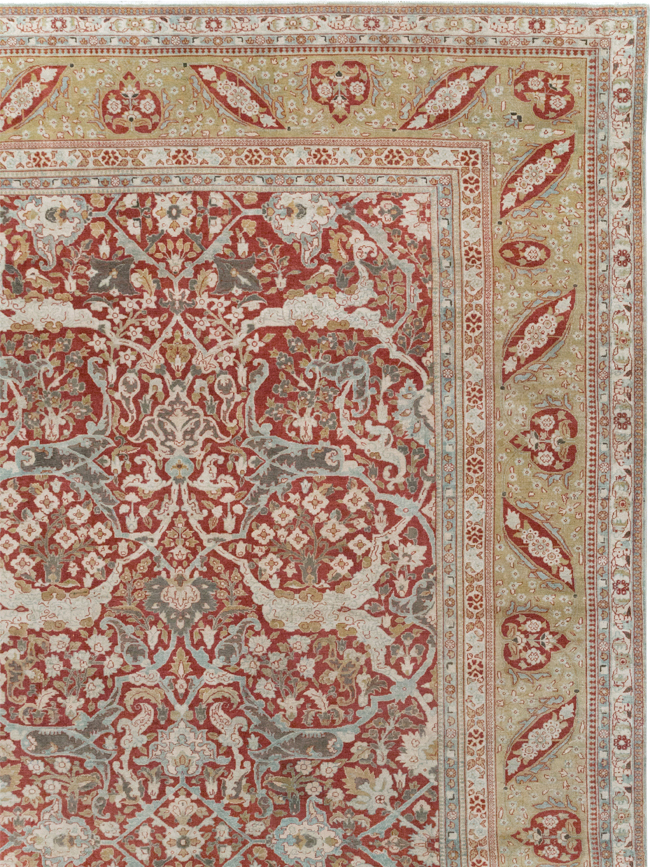 Antique Persian Kashan Oversize Carpet, No.29606 - Gss