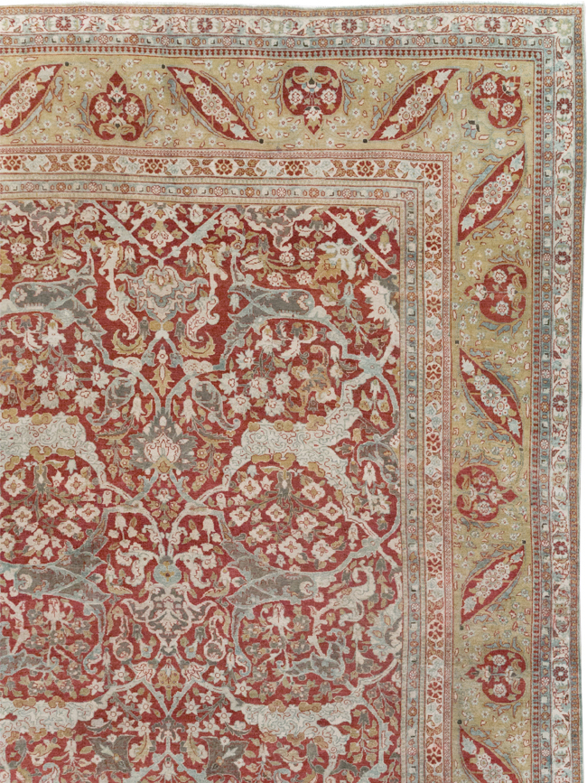 Antique Persian Kashan Oversize Carpet, No.29606 - Gss