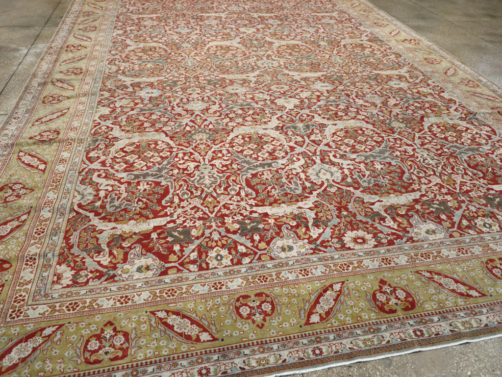 Antique Persian Kashan Oversize Carpet, No.29606 - Gss