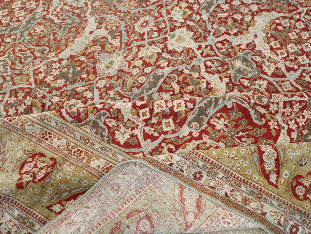Antique Persian Kashan Oversize Carpet, No.29606 - Gss