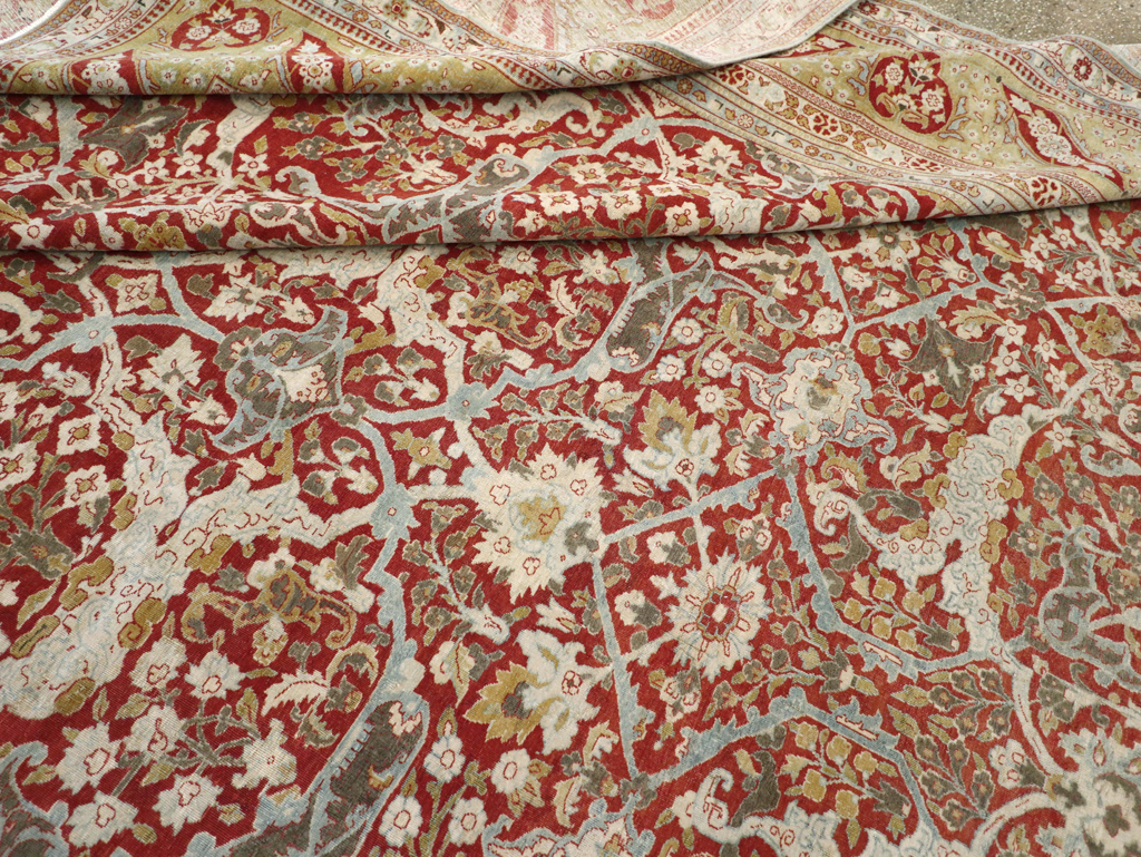 Antique Persian Kashan Oversize Carpet, No.29606 - Gss