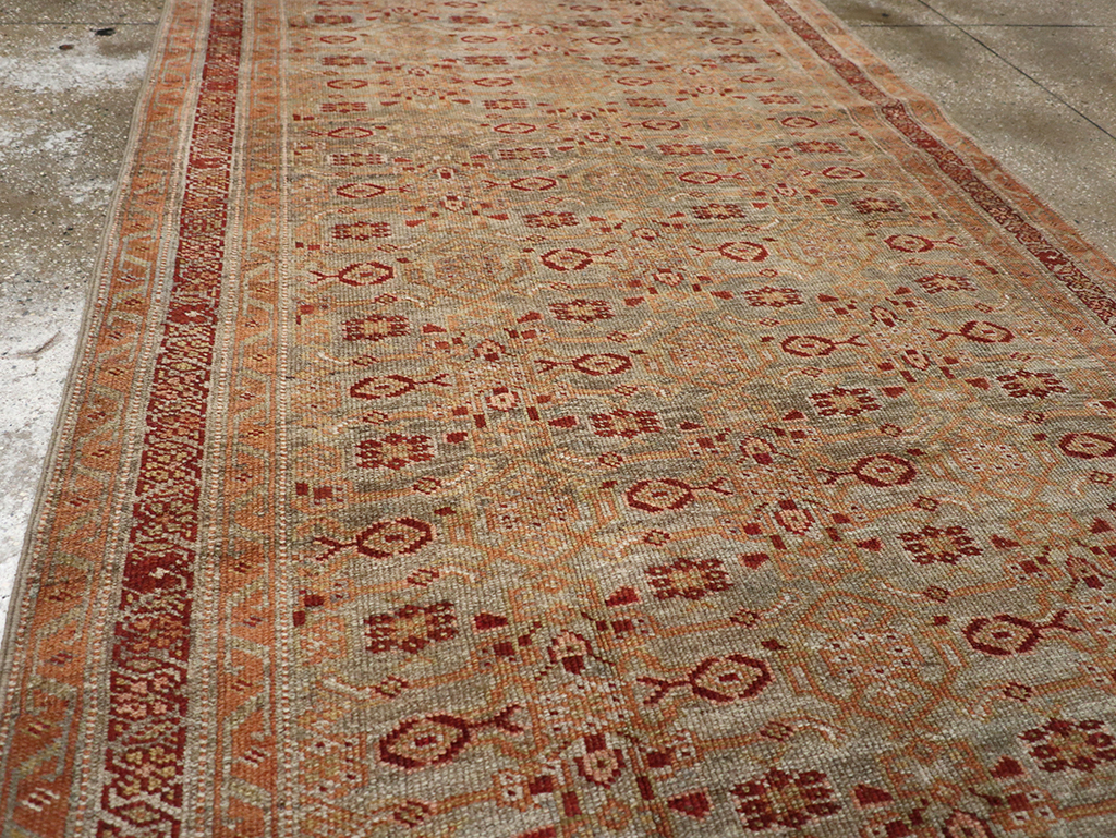 Antique Persian Kurd Bidjar Wide Gallery Runner, No.29607 - Gss