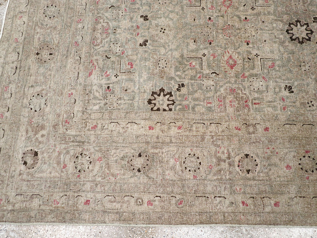 Antique Persian Tabriz Accent Carpet, No.29611 - Gss