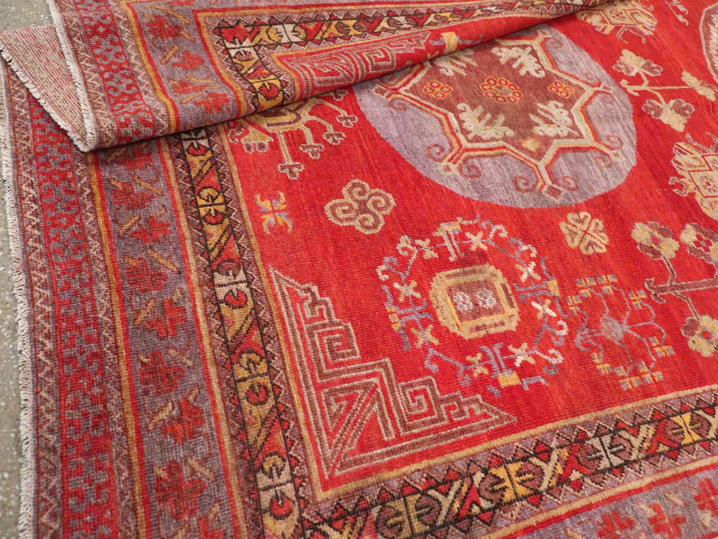 Antique East Turkestan Khotan Gallery Carpet, No.29616 - Gss