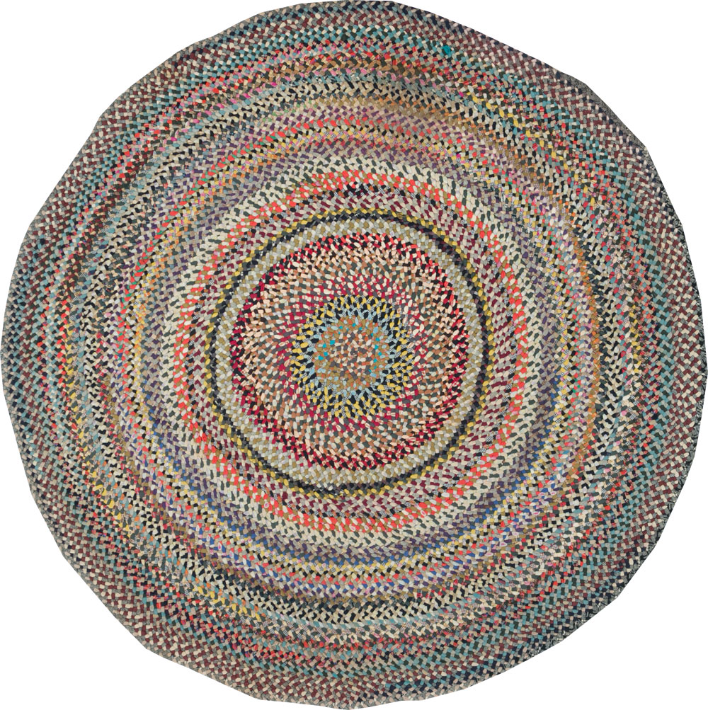 Vintage American Braid Rug, No.29619 - Gss
