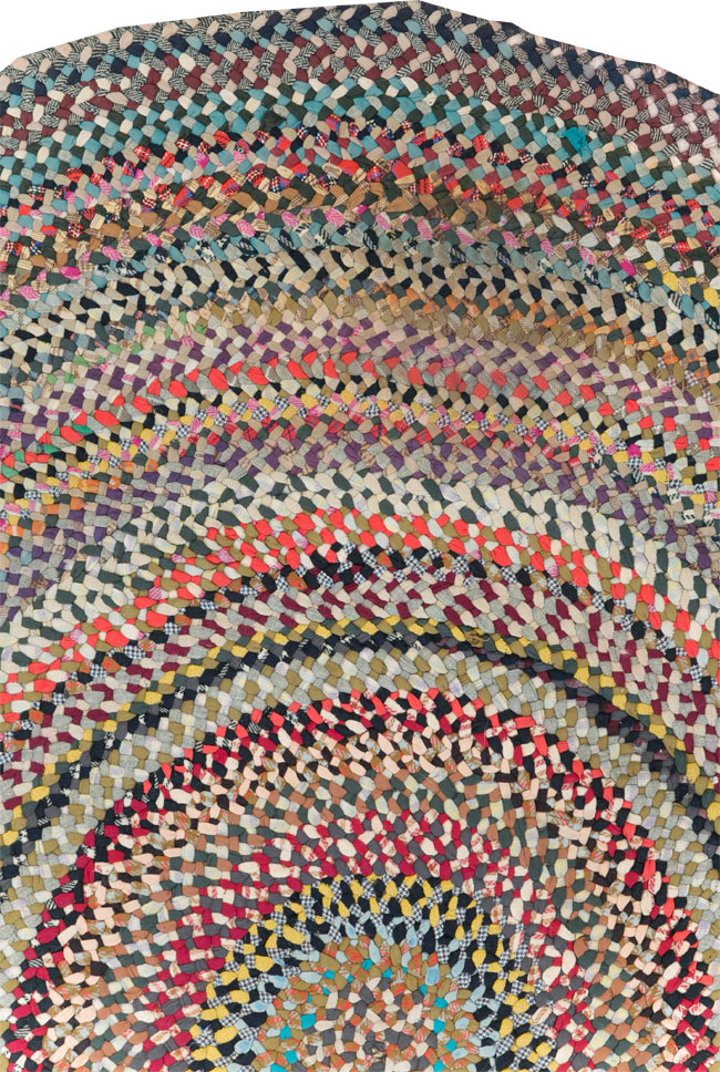 Vintage American Braid Rug, No.29619 - Gss