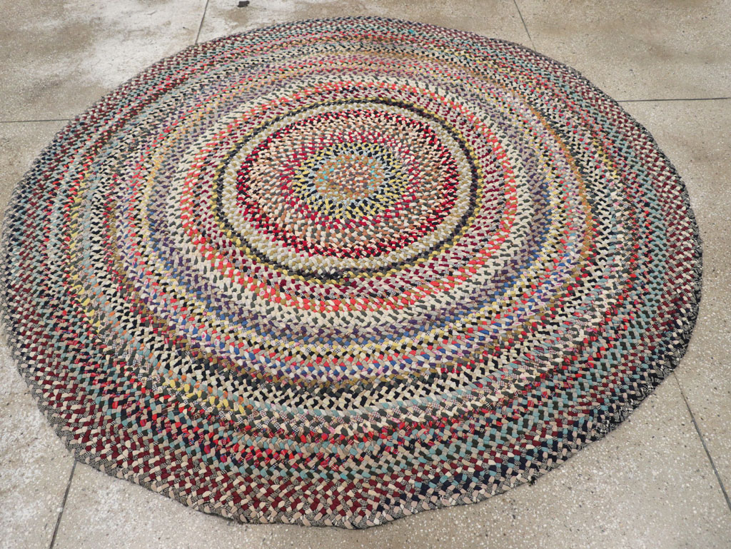 Vintage American Braid Rug, No.29619 - Gss