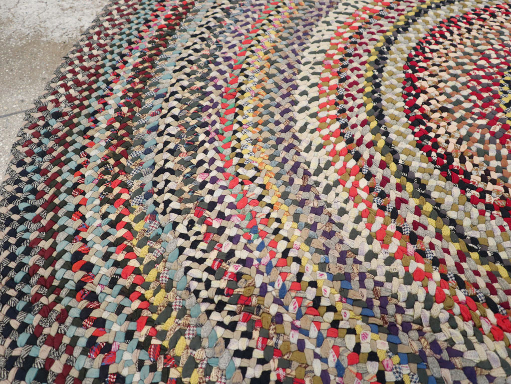 Vintage American Braid Rug, No.29619 - Gss