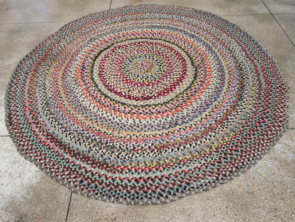 Vintage American Braid Rug, No.29619 - Gss