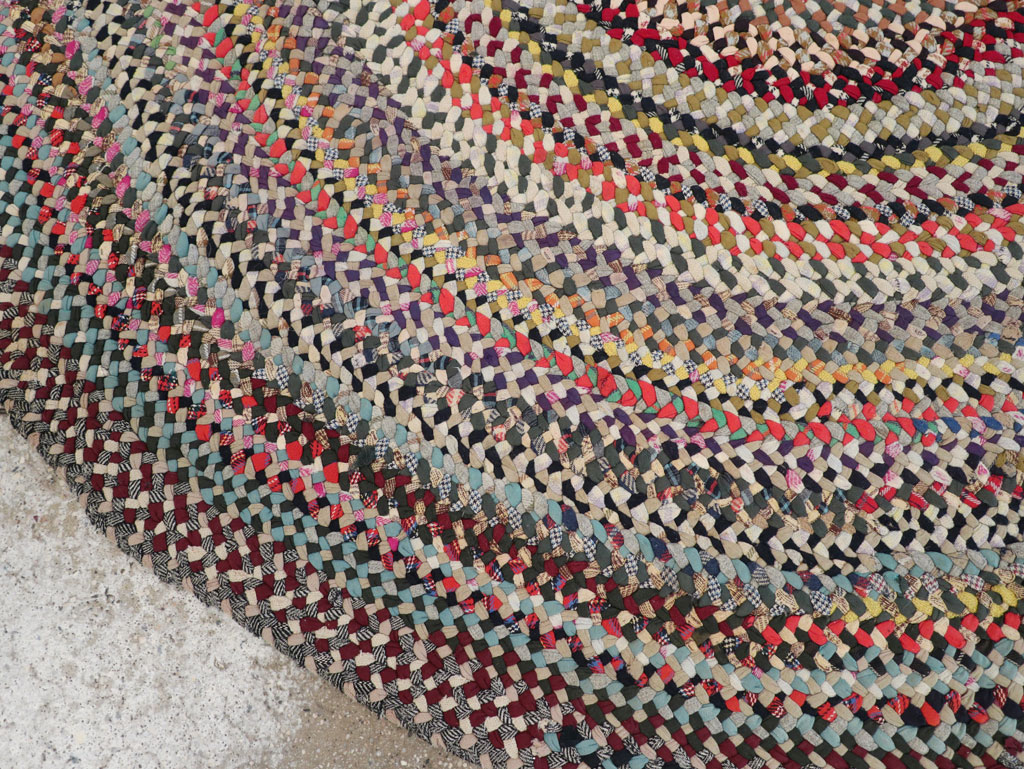 Vintage American Braid Rug, No.29619 - Gss