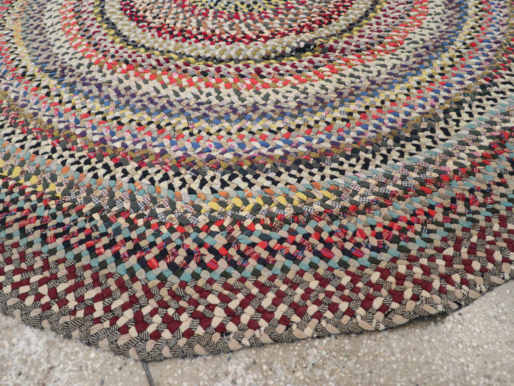 Vintage American Braid Rug, No.29619 - Gss
