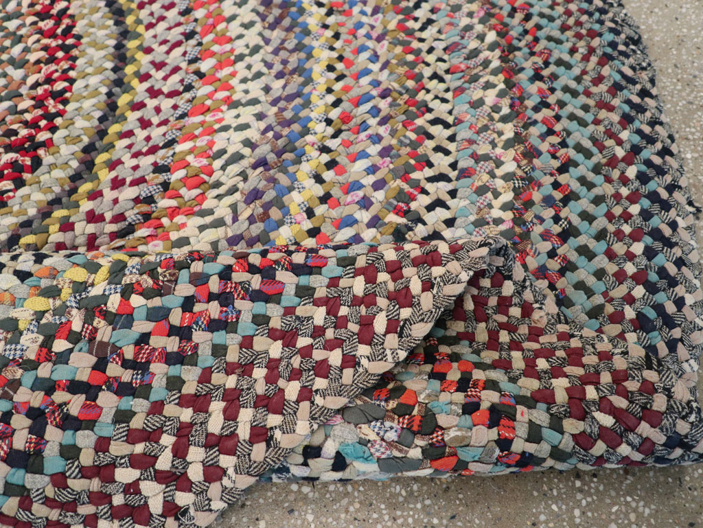 Vintage American Braid Rug, No.29619 - Gss