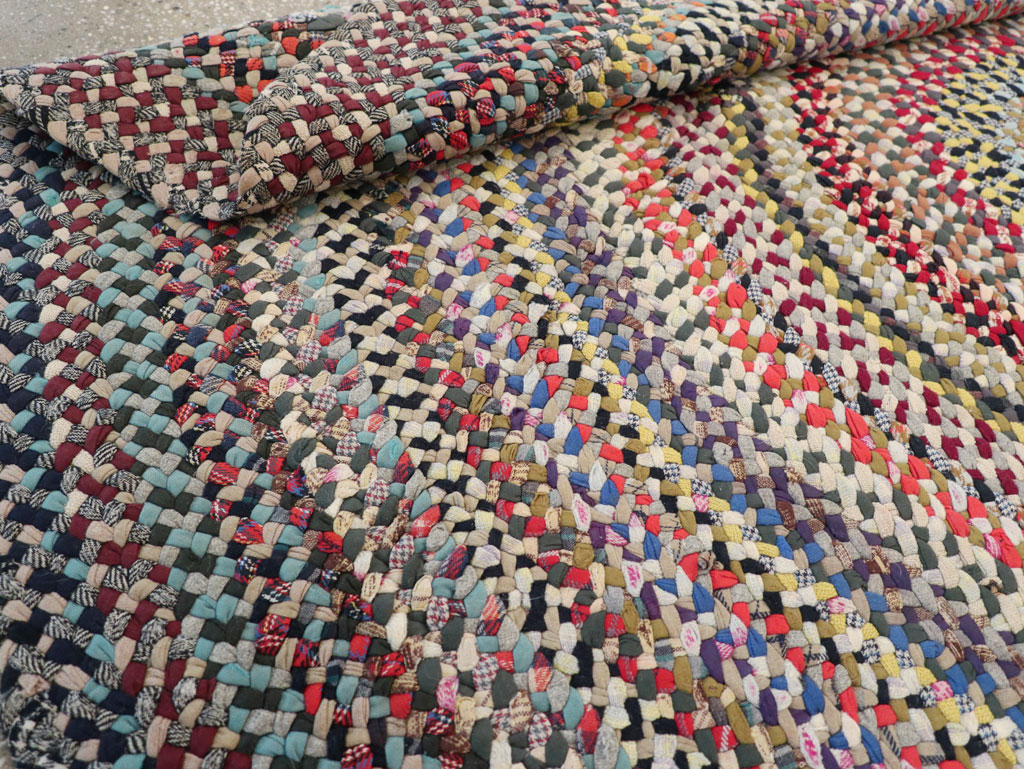 Vintage American Braid Rug, No.29619 - Gss