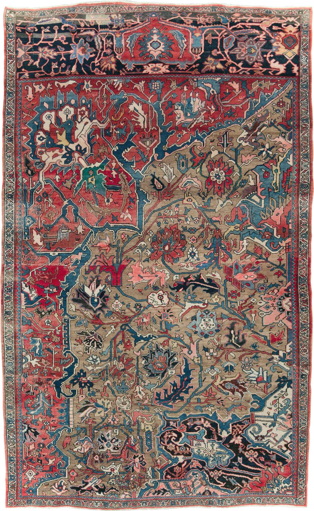 Antique Persian Bidjar Wagireh Sampler Rug, No.29627 - Gss