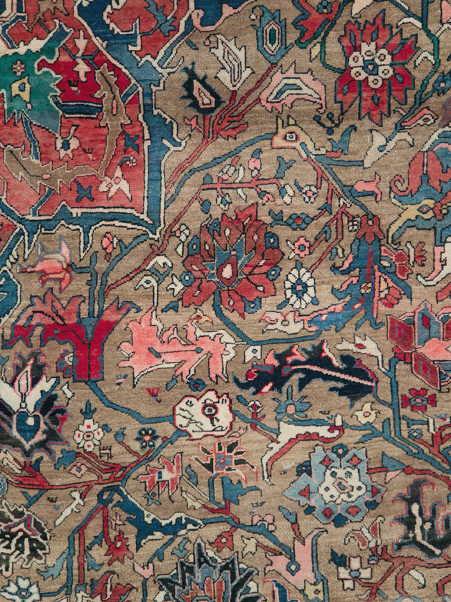 Antique Persian Bidjar Wagireh Sampler Rug, No.29627 - Gss