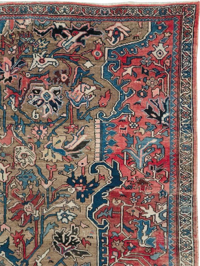 Antique Persian Bidjar Wagireh Sampler Rug, No.29627 - Gss