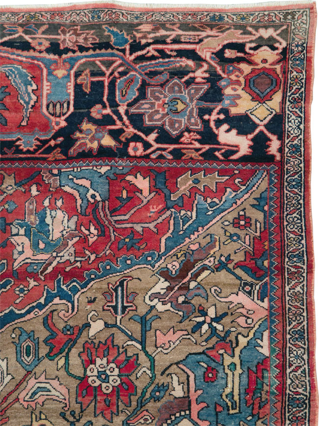 Antique Persian Bidjar Wagireh Sampler Rug, No.29627 - Gss