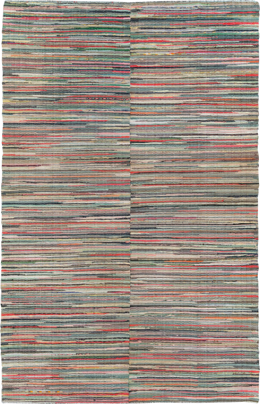 Vintage Rag Rug, No.29628 - Gss