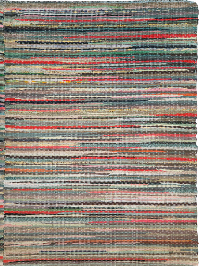 Vintage Rag Rug, No.29628 - Gss