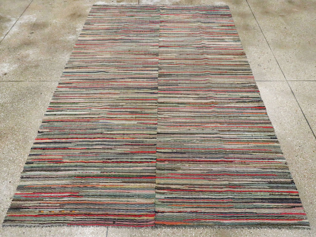 Vintage Rag Rug, No.29628 - Gss