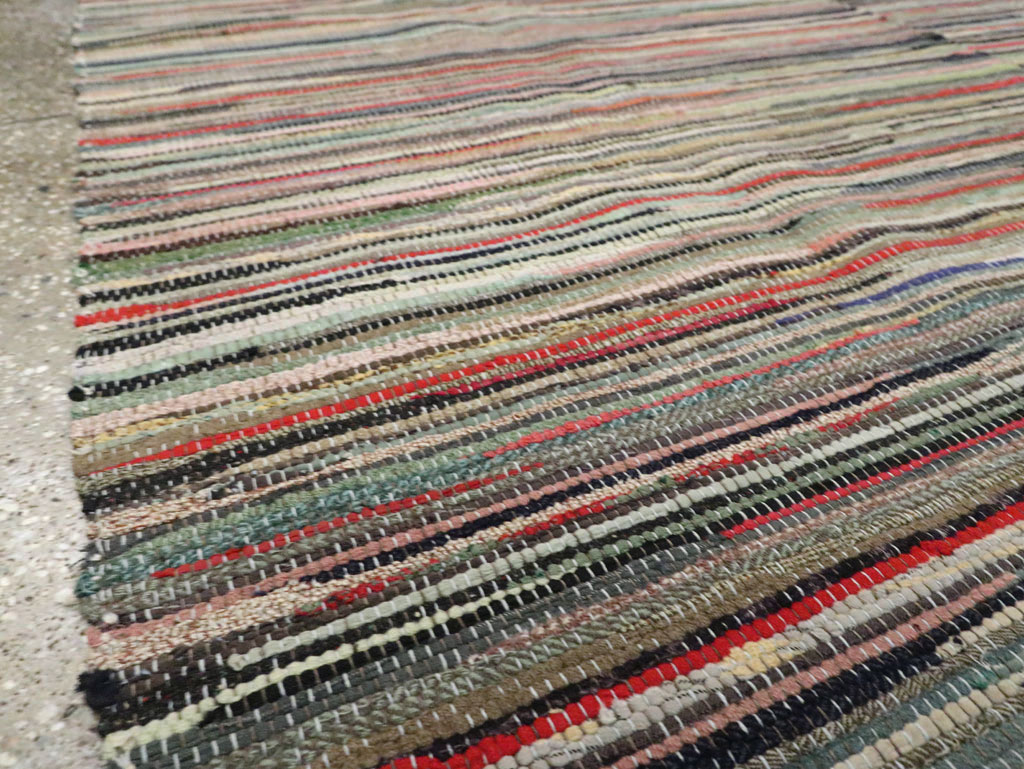 Vintage Rag Rug, No.29628 - Gss